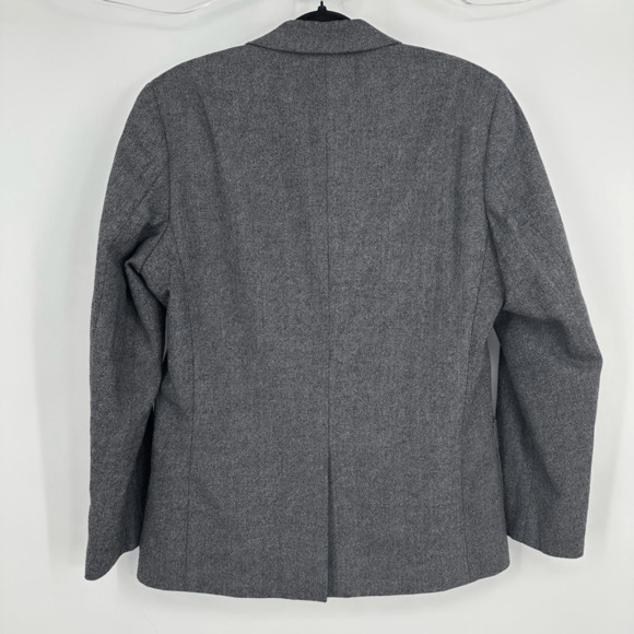 Banana Republic Mens Sport Coat 42R Standard Fit Wool Blend Grey Herringbone - Picture 13 of 15